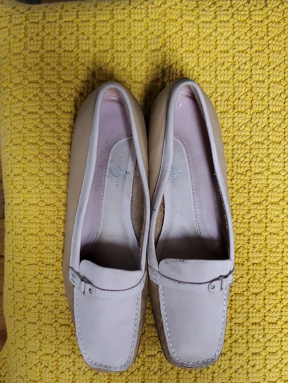 Life Stride Beige Slip-On Loafers